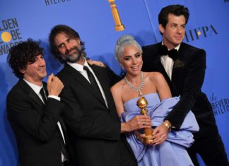 Lady Gaga Celebrates Her Golden Globes Win