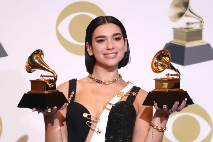 Dua Lipa at the 2019 Grammy awards