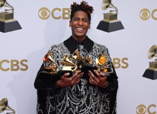 Jon Batiste and Silk Sonic Pick Up Major Prizes at 2022 Grammy Awards Jon Batiste at the 64th Annual Grammy Awards in April 2022