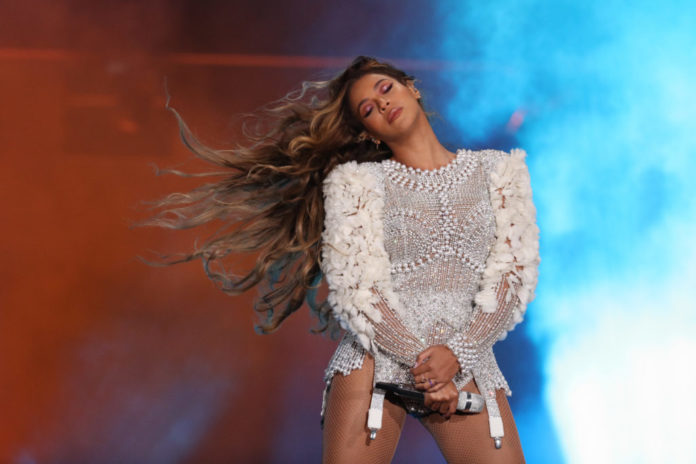 Beyonce performs during her and Jay Z's On The Run II Tour in 2018