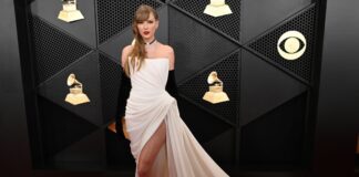 Taylor Swift Returns to No. 1 for Tenth Week With “Tortured Poets” Taylor Swift at the 66th Annual Grammy Awards in February 2024
